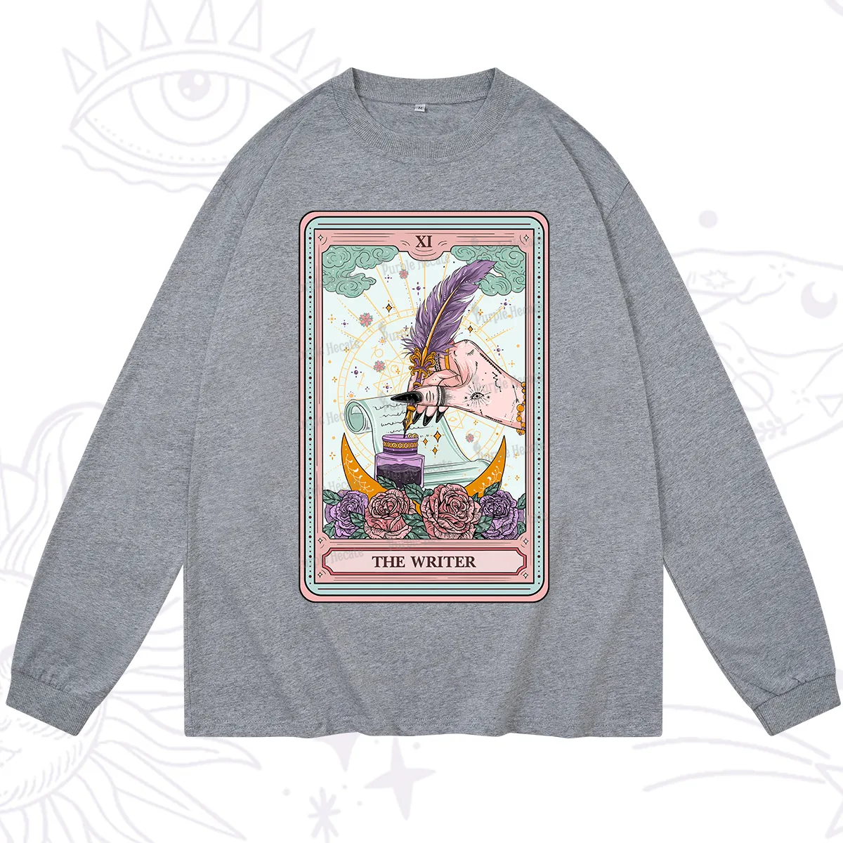 Purplehecate The Writer Tarot Long Sleeve T-Shirt