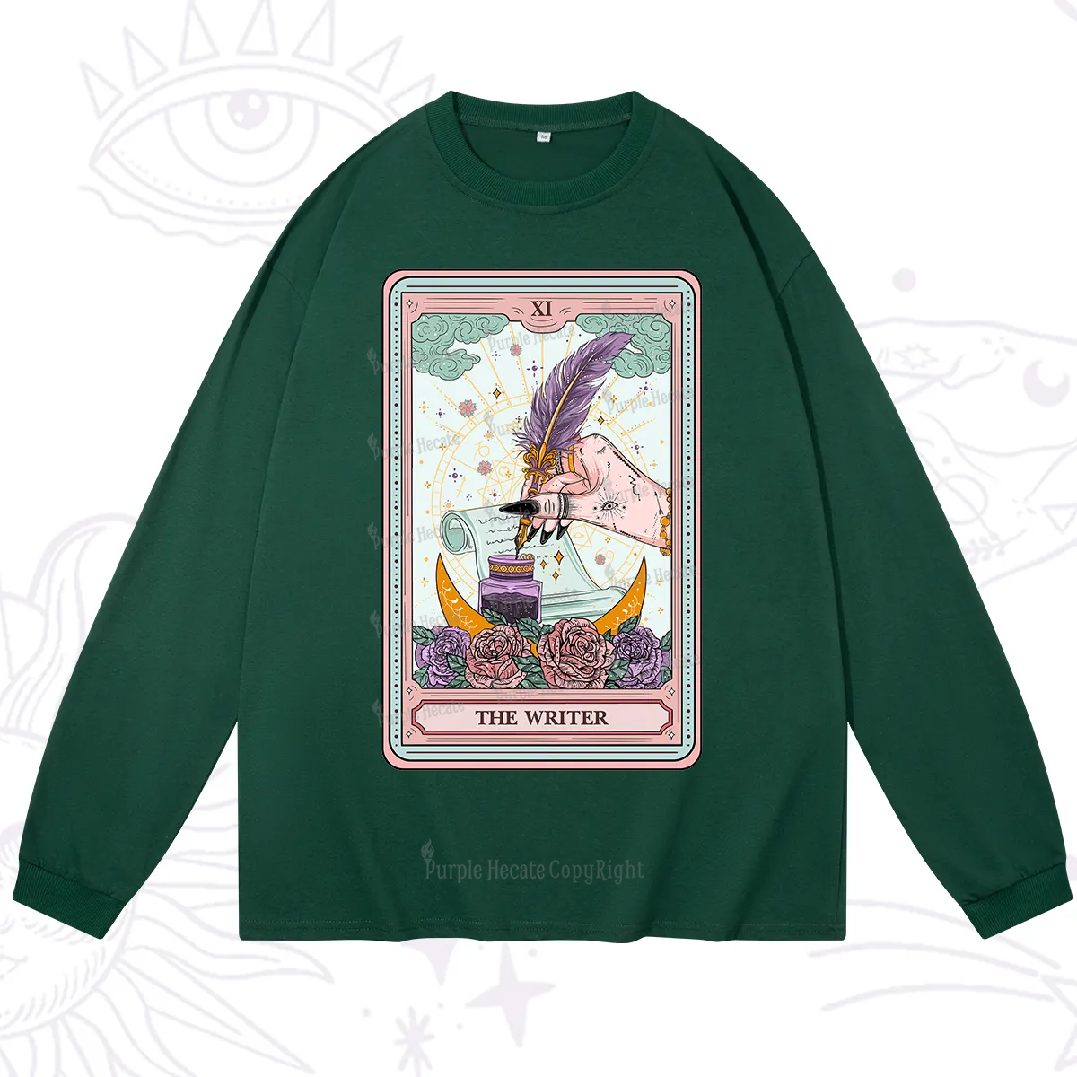 Purplehecate The Writer Tarot Long Sleeve T-Shirt