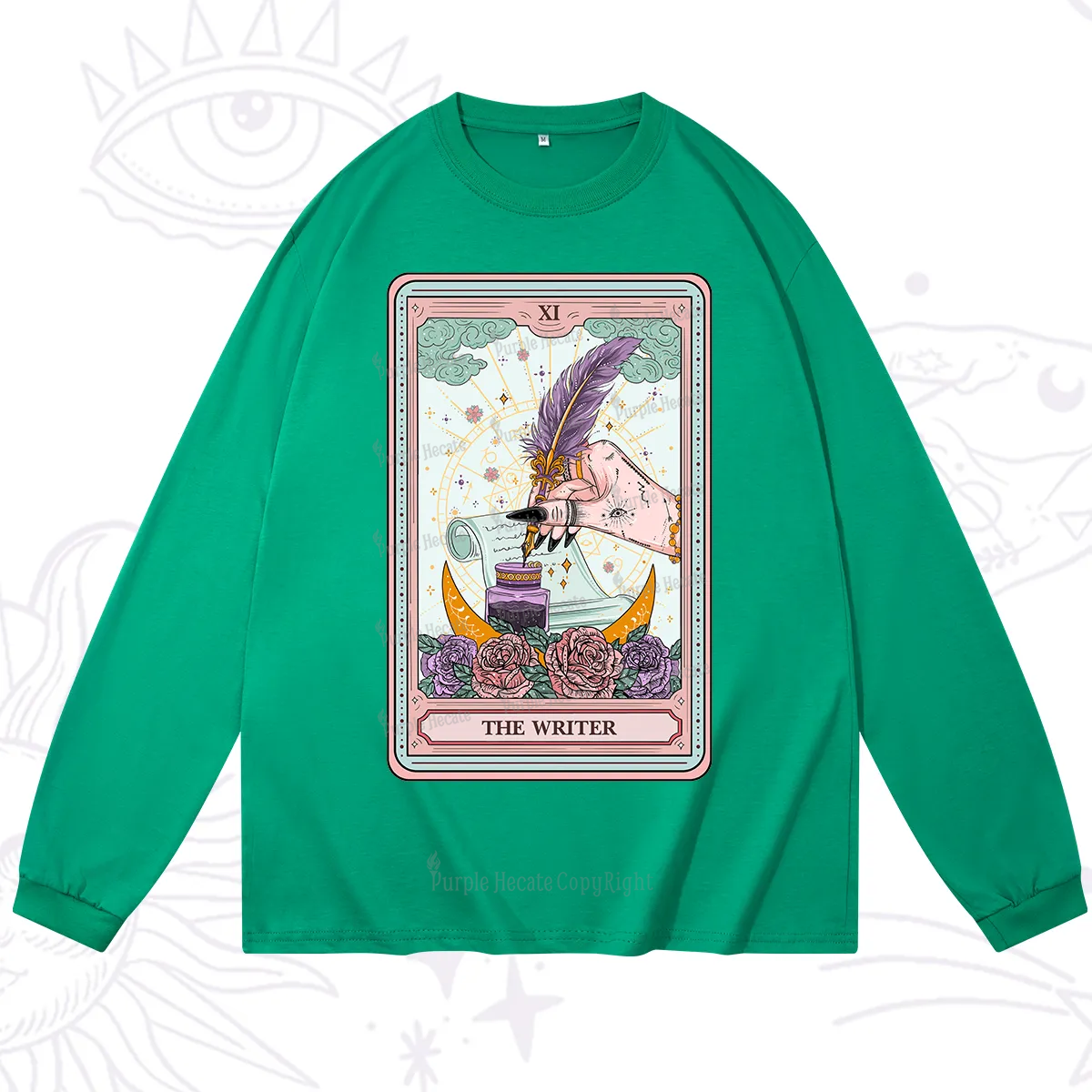Purplehecate The Writer Tarot Long Sleeve T-Shirt
