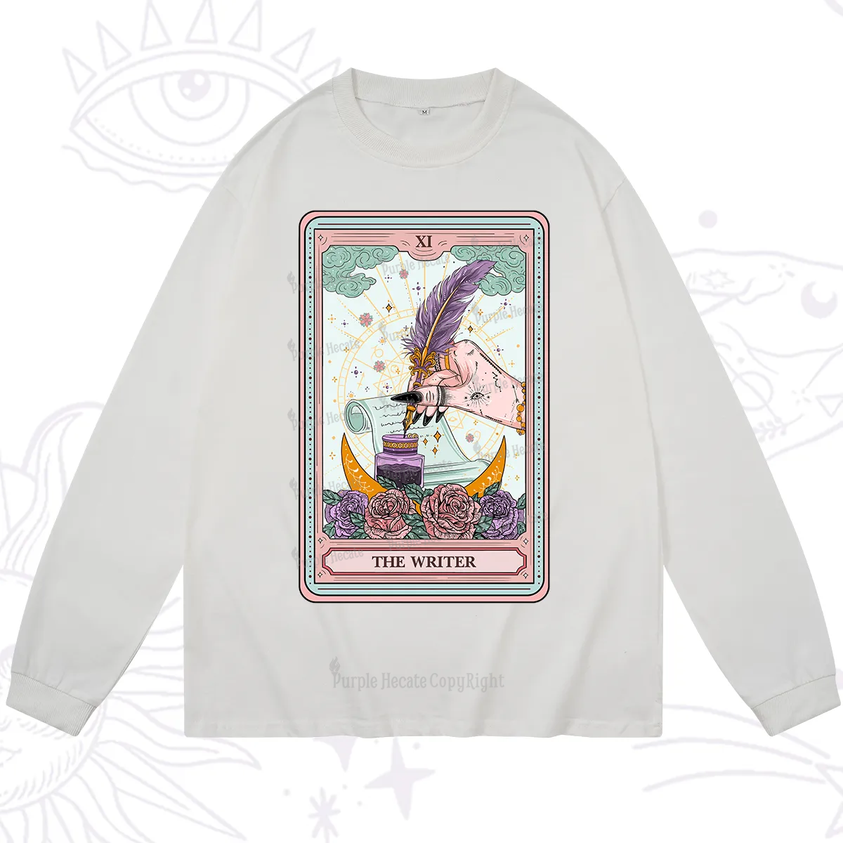Purplehecate The Writer Tarot Long Sleeve T-Shirt