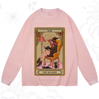 Purplehecate The Reader-Cat Mom Tarot Long Sleeve T-Shirt