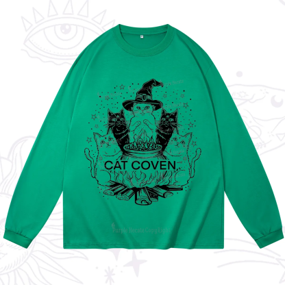 Purplehecate Witchy Cat Coven Long Sleeve T-Shirt