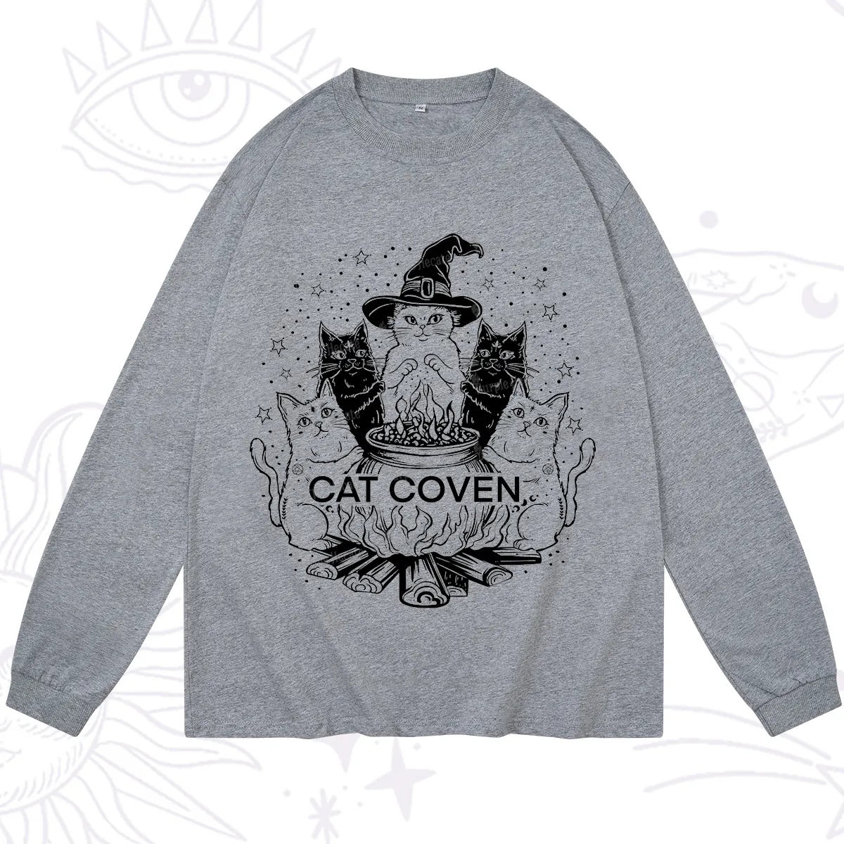 Purplehecate Witchy Cat Coven Long Sleeve T-Shirt
