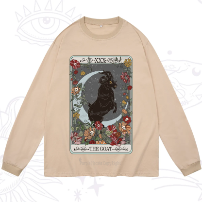 Purplehecate The Goat Tarot Card Long Sleeve T-Shirt