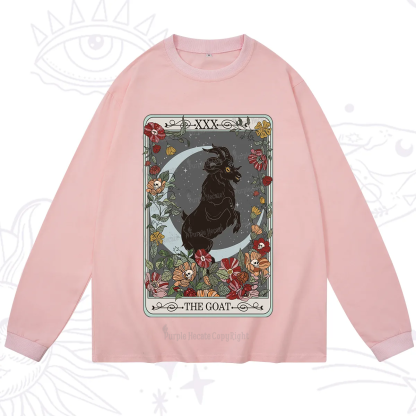 Purplehecate The Goat Tarot Card Long Sleeve T-Shirt