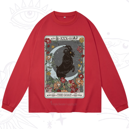 Purplehecate The Goat Tarot Card Long Sleeve T-Shirt