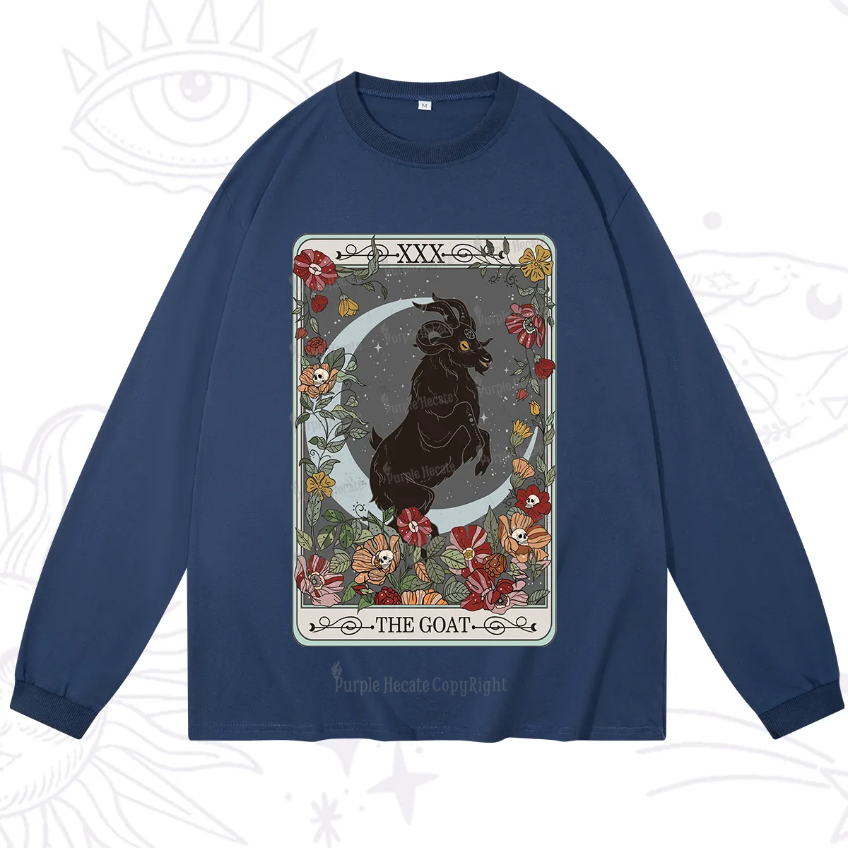 Purplehecate The Goat Tarot Card Long Sleeve T-Shirt