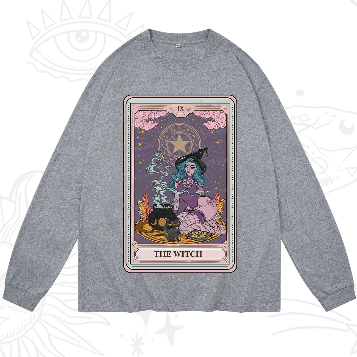 Purplehecate The Alchemy Witch Tarot Card Long Sleeve T-Shirt