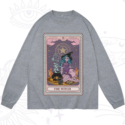 Purplehecate The Alchemy Witch Tarot Card Long Sleeve T-Shirt