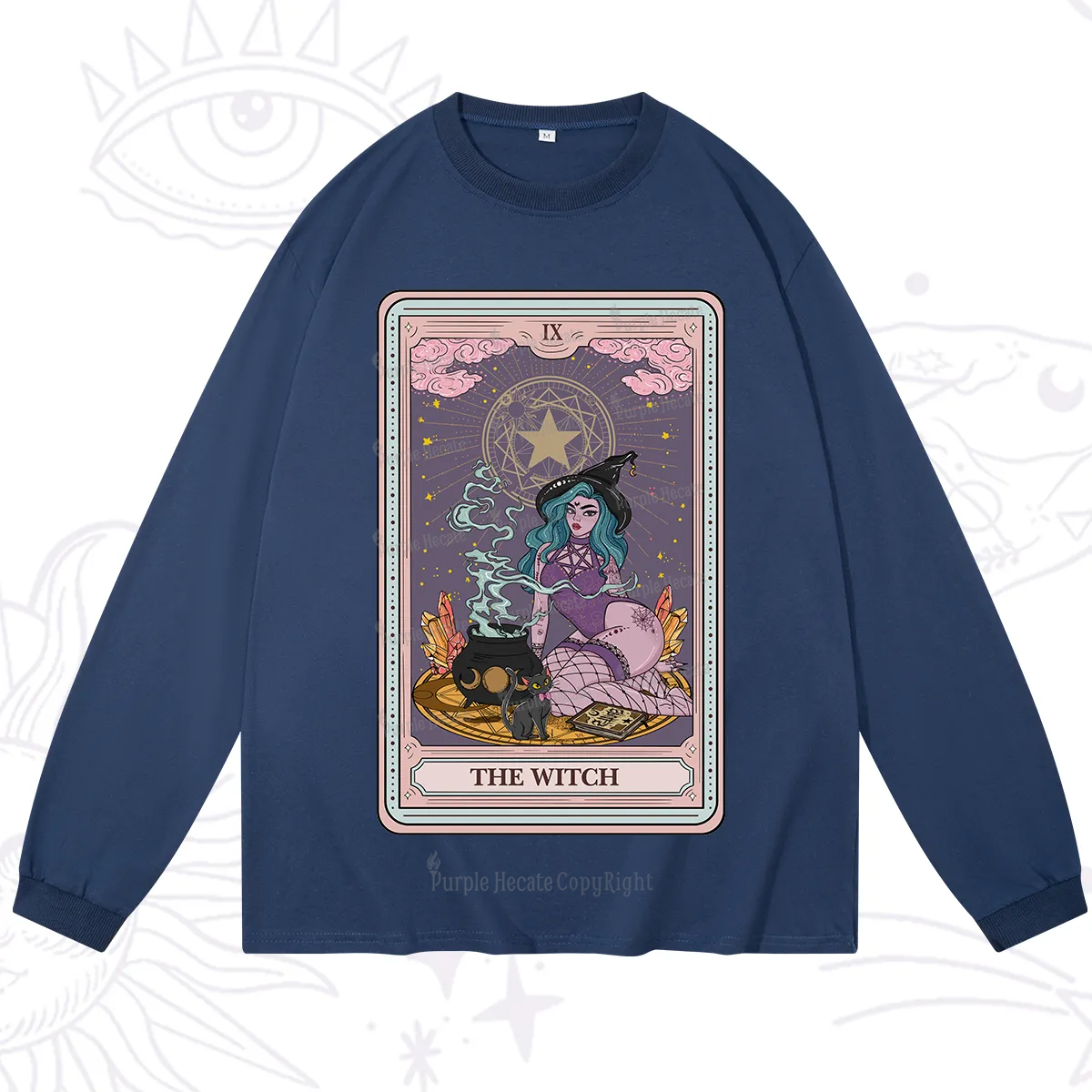 Purplehecate The Alchemy Witch Tarot Card Long Sleeve T-Shirt