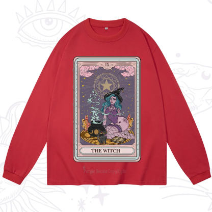 Purplehecate The Alchemy Witch Tarot Card Long Sleeve T-Shirt