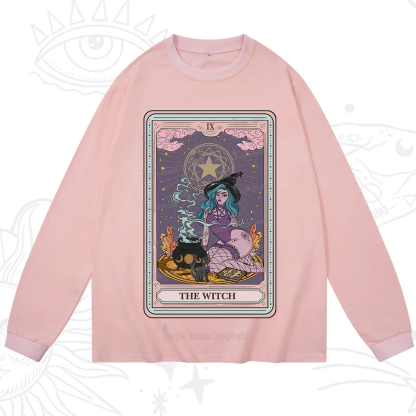Purplehecate The Alchemy Witch Tarot Card Long Sleeve T-Shirt
