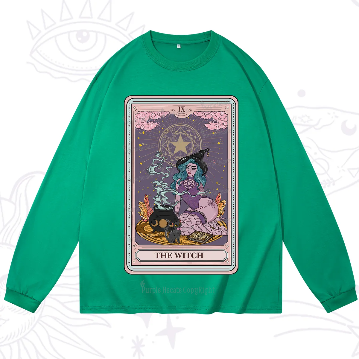 Purplehecate The Alchemy Witch Tarot Card Long Sleeve T-Shirt