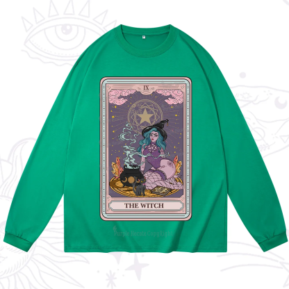 Purplehecate The Alchemy Witch Tarot Card Long Sleeve T-Shirt