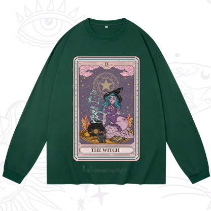 Purplehecate The Alchemy Witch Tarot Card Long Sleeve T-Shirt
