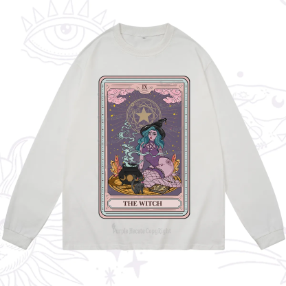 Purplehecate The Alchemy Witch Tarot Card Long Sleeve T-Shirt