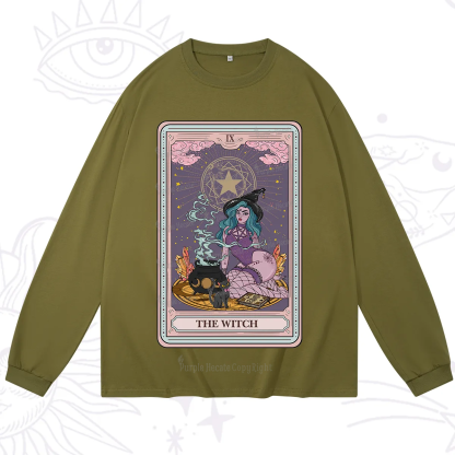 Purplehecate The Alchemy Witch Tarot Card Long Sleeve T-Shirt