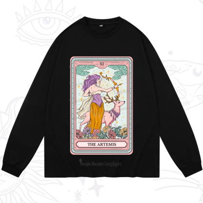Purplehecate The Artemis Tarot Card Long Sleeve T-Shirt