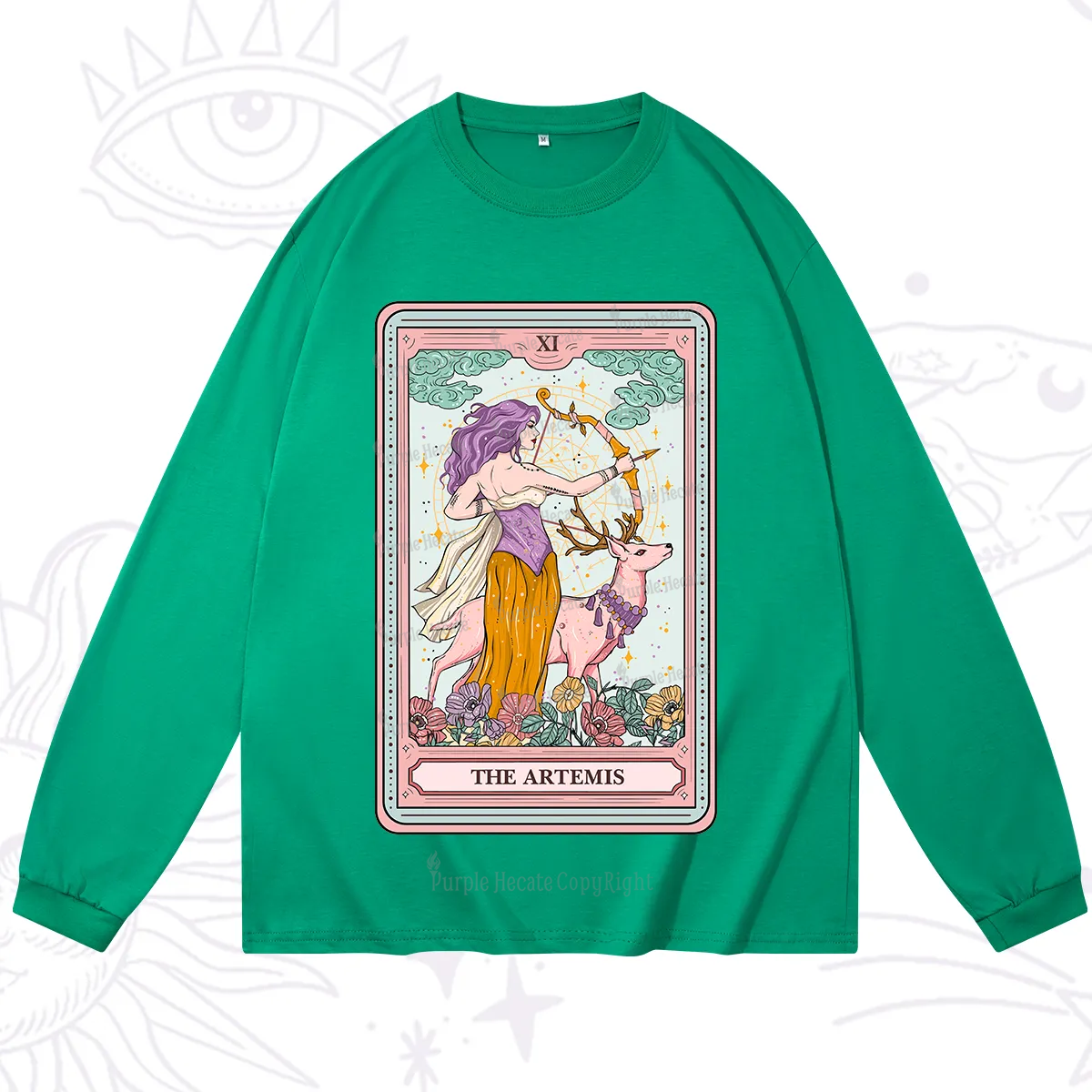 Purplehecate The Artemis Tarot Card Long Sleeve T-Shirt