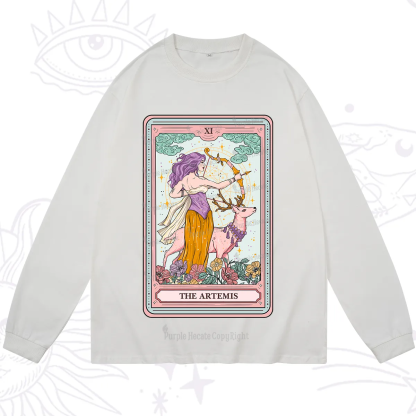 Purplehecate The Artemis Tarot Card Long Sleeve T-Shirt