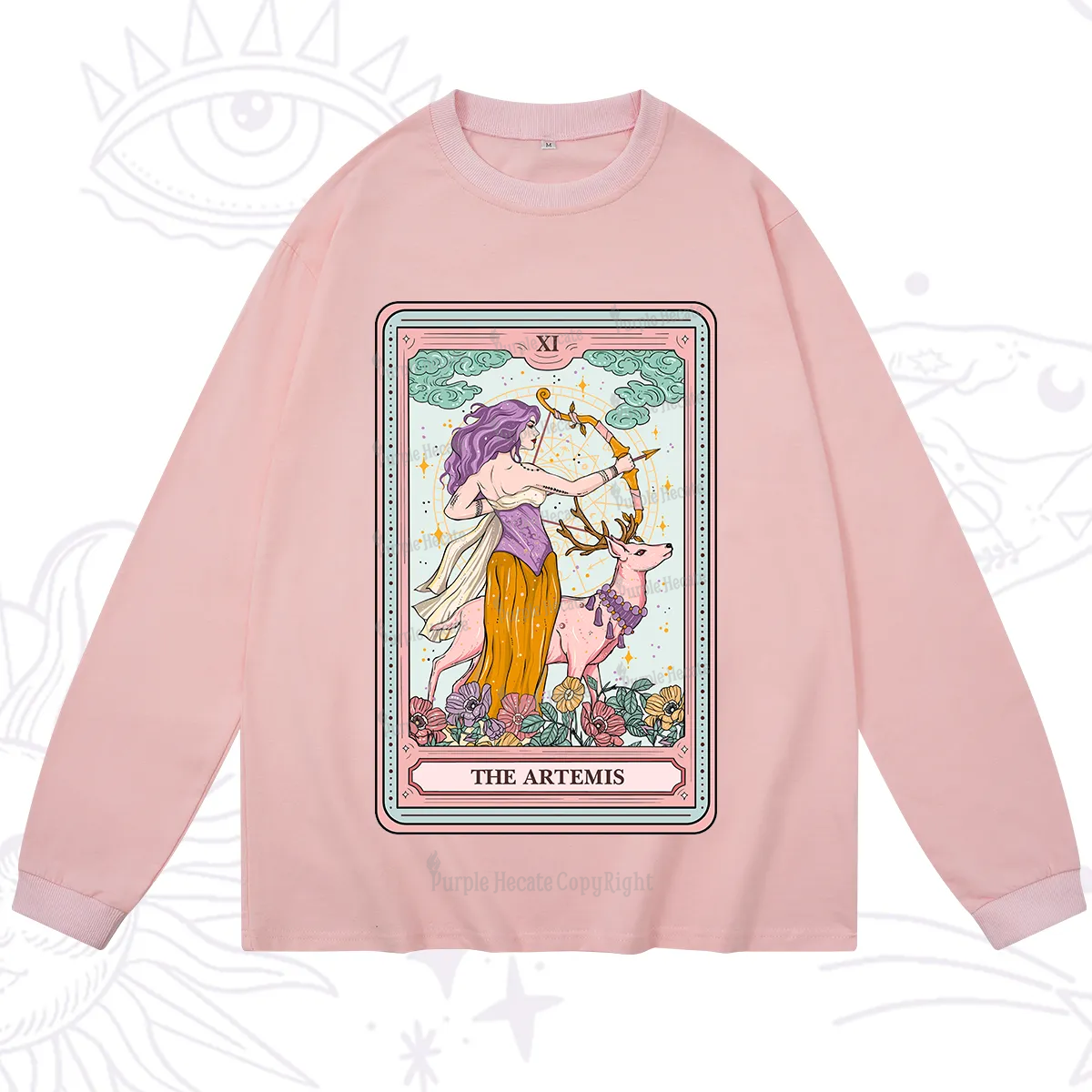 Purplehecate The Artemis Tarot Card Long Sleeve T-Shirt