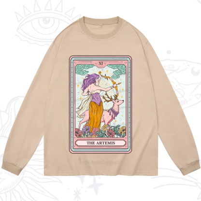 Purplehecate The Artemis Tarot Card Long Sleeve T-Shirt