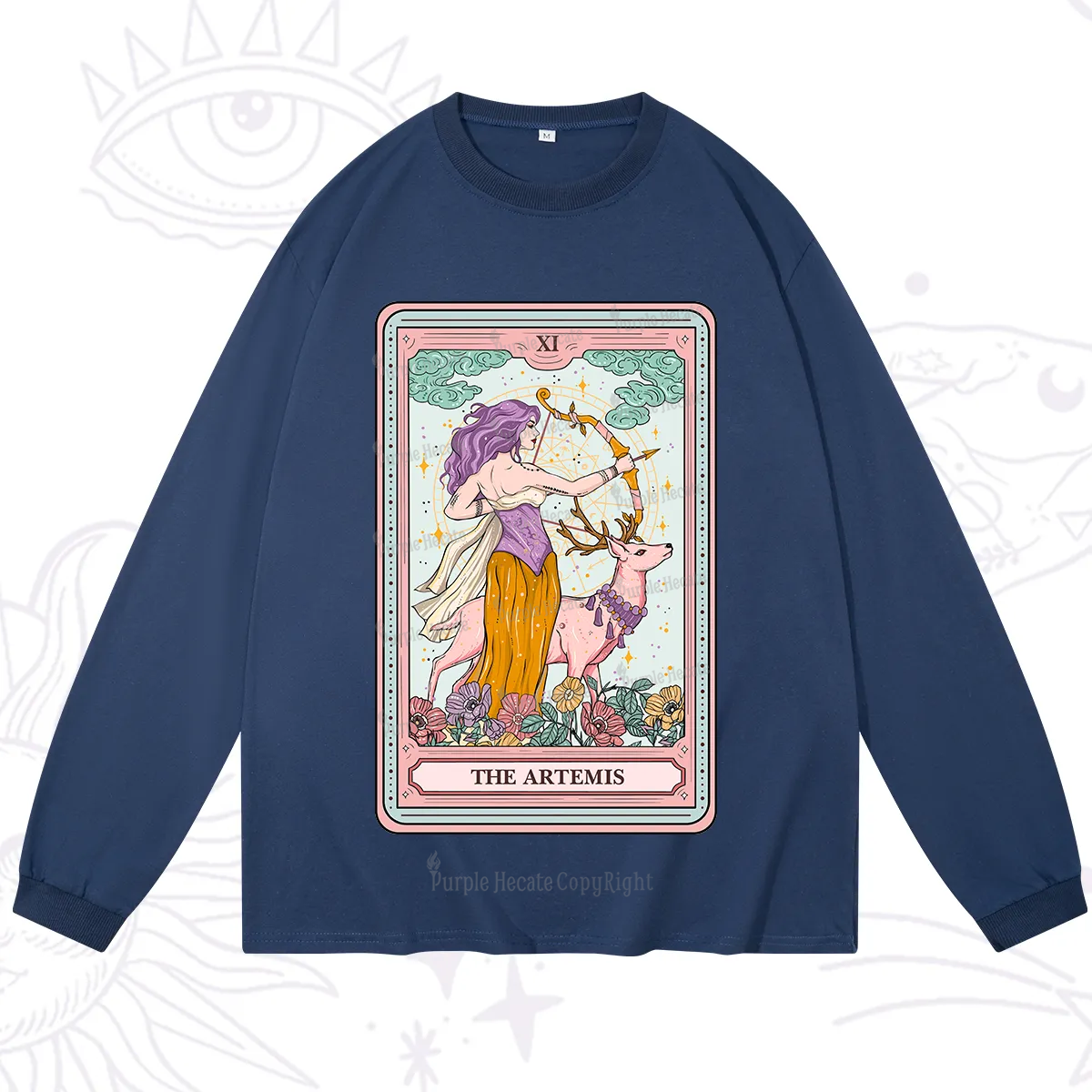 Purplehecate The Artemis Tarot Card Long Sleeve T-Shirt