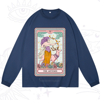 Purplehecate The Artemis Tarot Card Long Sleeve T-Shirt