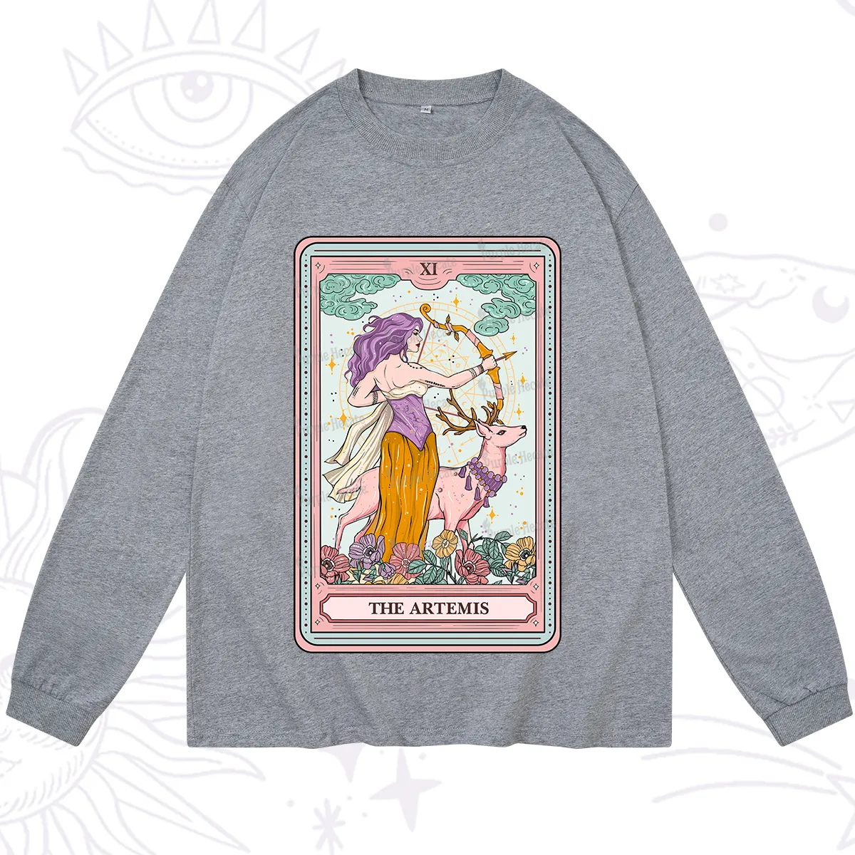 Purplehecate The Artemis Tarot Card Long Sleeve T-Shirt
