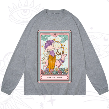 Purplehecate The Artemis Tarot Card Long Sleeve T-Shirt