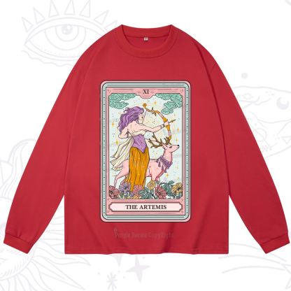 Purplehecate The Artemis Tarot Card Long Sleeve T-Shirt
