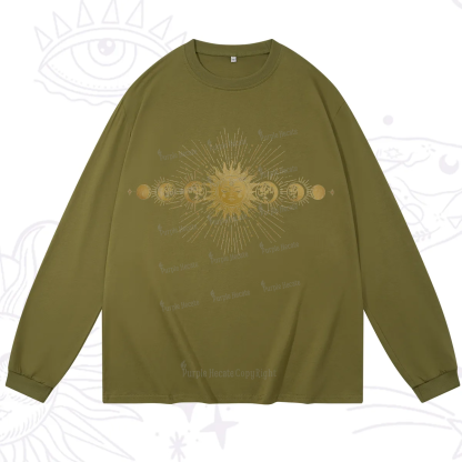 Purplehecate Mystical Moon And Sun Long Sleeve T-Shirt
