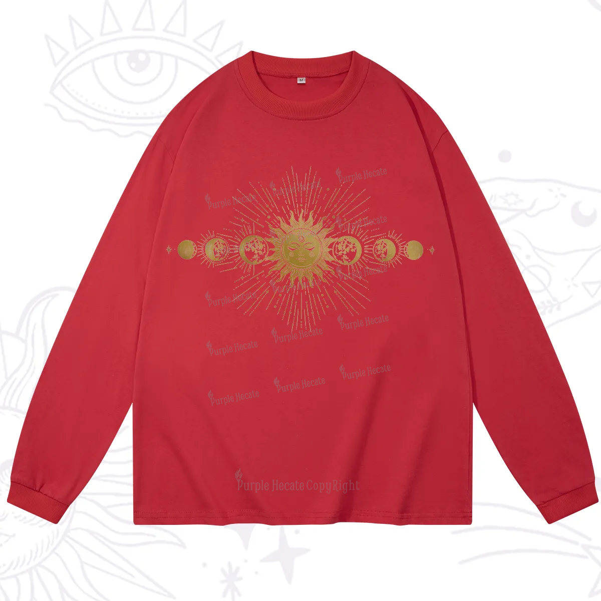 Purplehecate Mystical Moon And Sun Long Sleeve T-Shirt