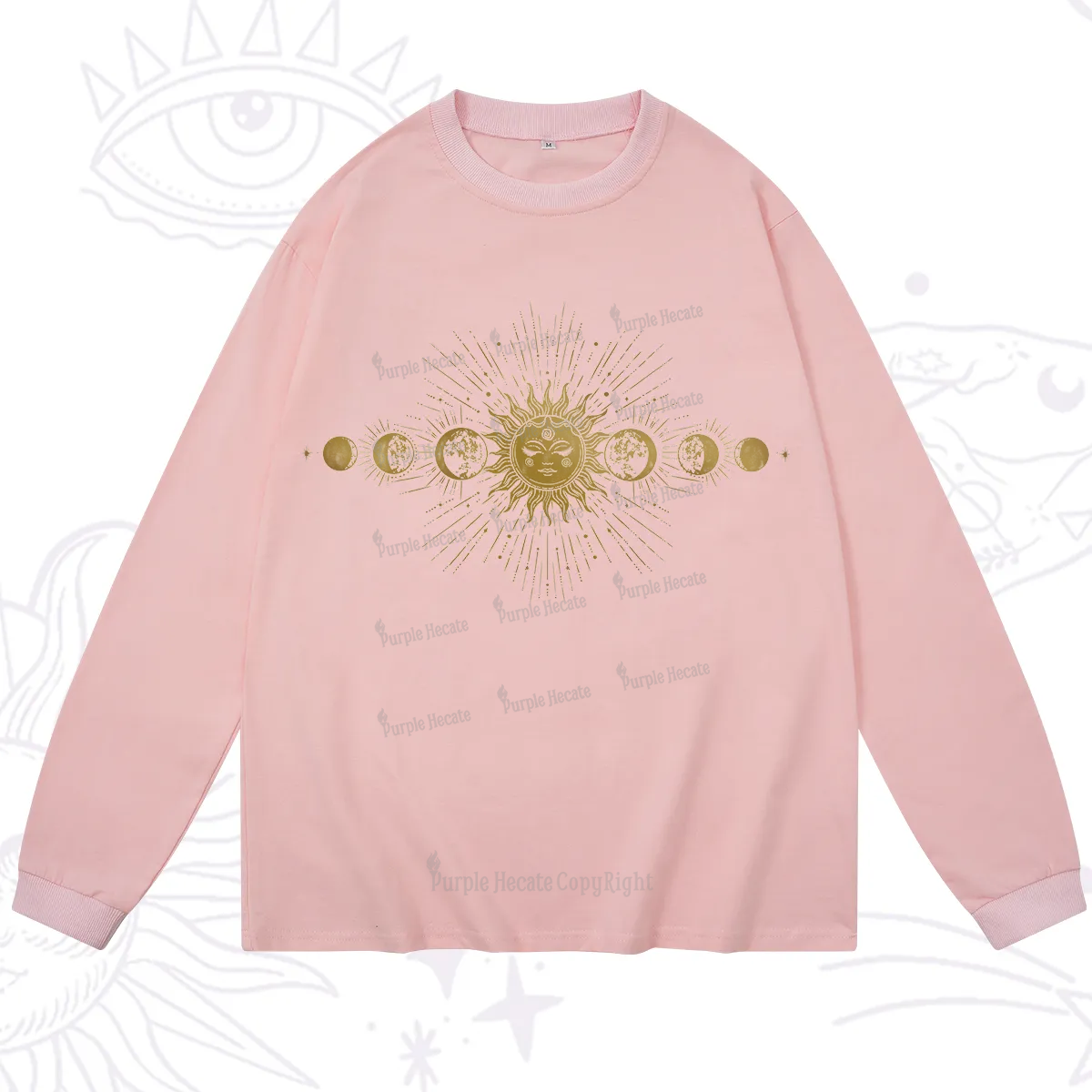 Purplehecate Mystical Moon And Sun Long Sleeve T-Shirt