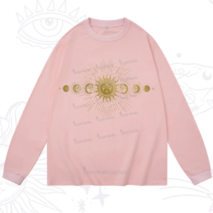 Purplehecate Mystical Moon And Sun Long Sleeve T-Shirt