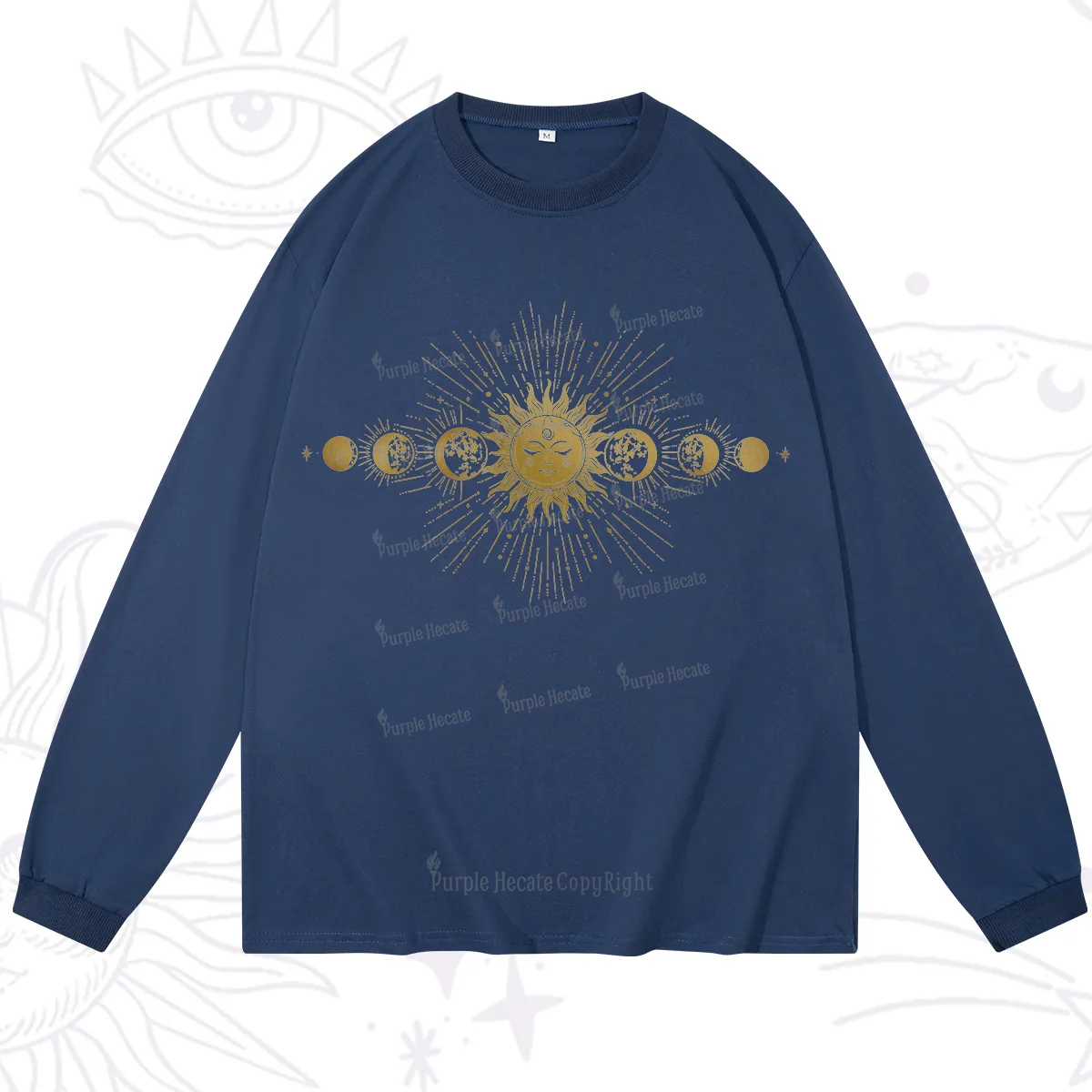 Purplehecate Mystical Moon And Sun Long Sleeve T-Shirt