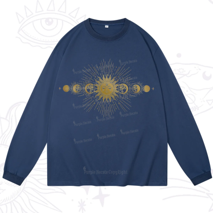 Purplehecate Mystical Moon And Sun Long Sleeve T-Shirt