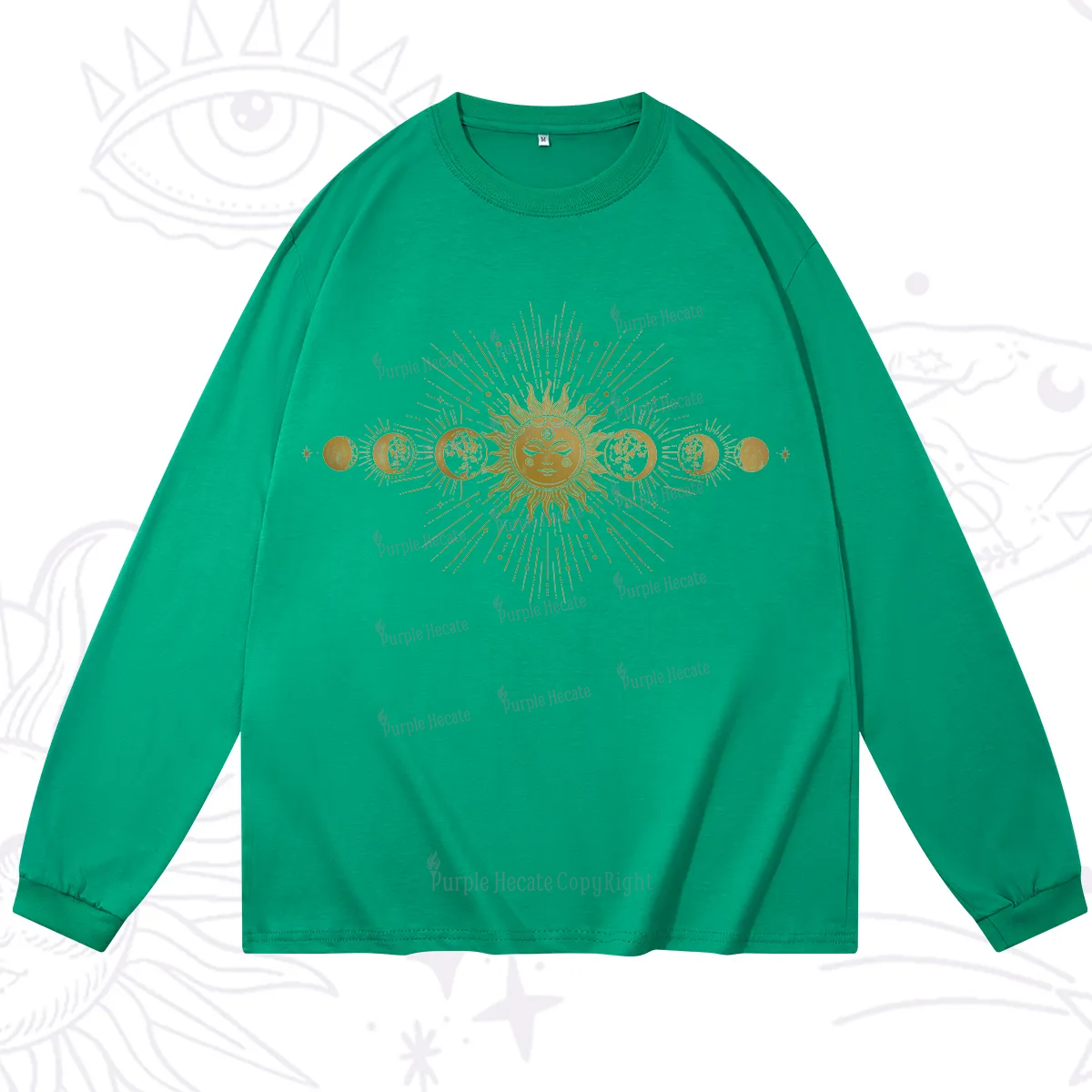 Purplehecate Mystical Moon And Sun Long Sleeve T-Shirt