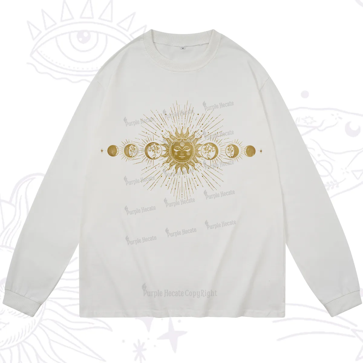 Purplehecate Mystical Moon And Sun Long Sleeve T-Shirt