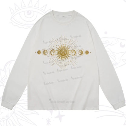 Purplehecate Mystical Moon And Sun Long Sleeve T-Shirt