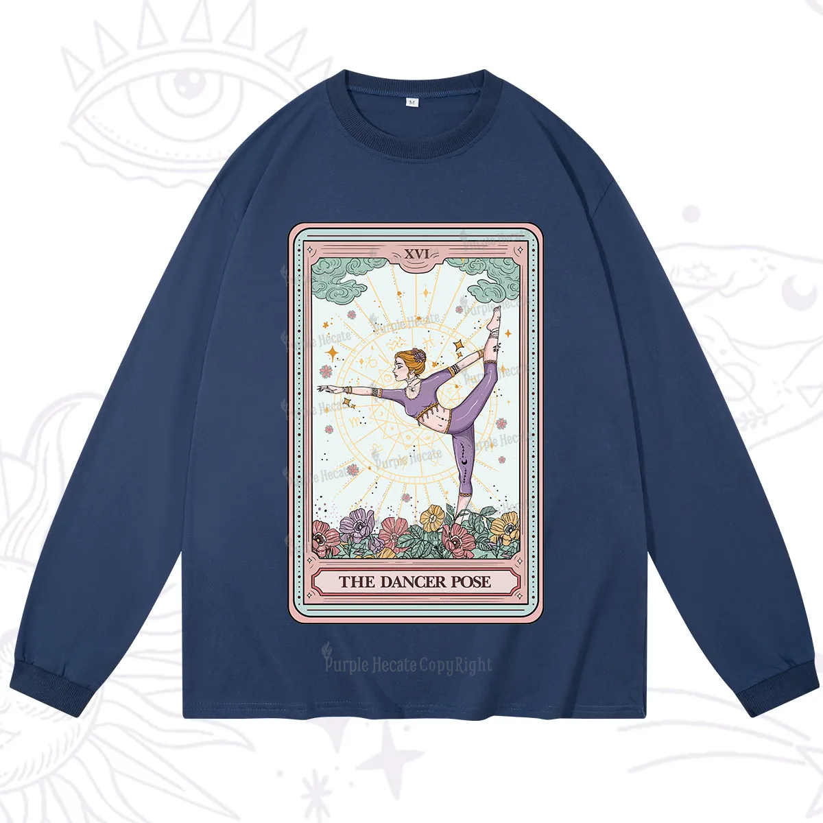 Purplehecate The Dancer Pose Tarot Card Long Sleeve T-Shirt