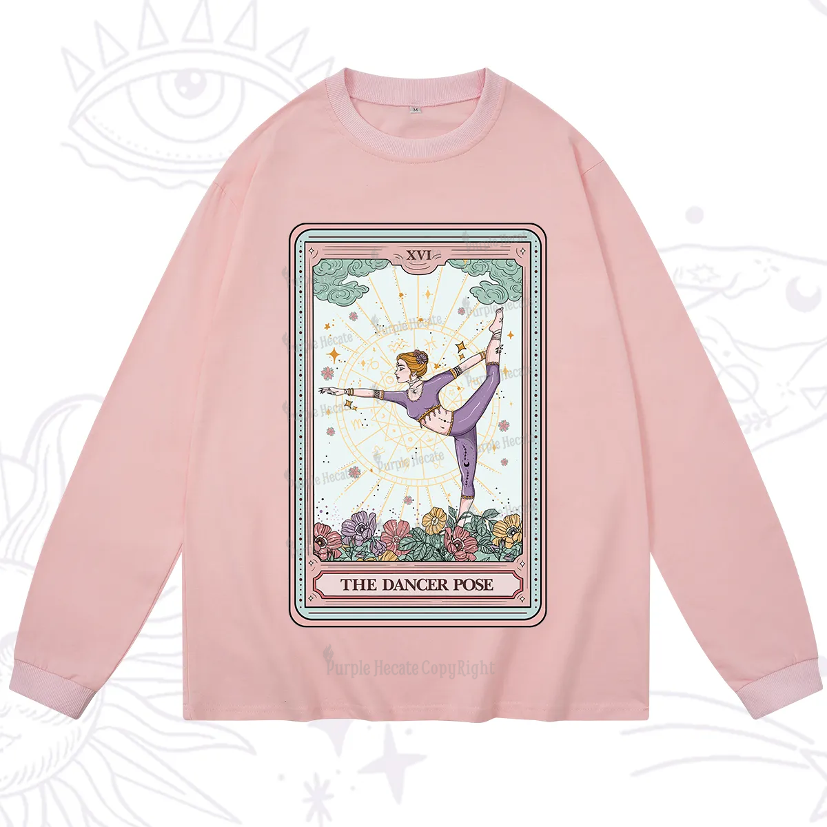Purplehecate The Dancer Pose Tarot Card Long Sleeve T-Shirt