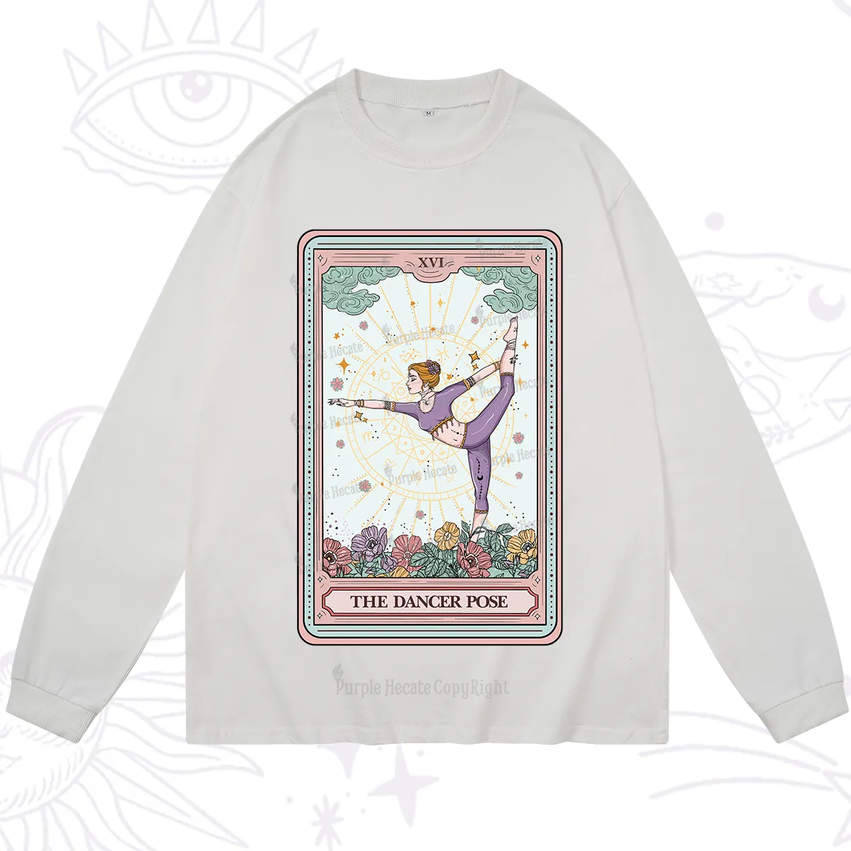 Purplehecate The Dancer Pose Tarot Card Long Sleeve T-Shirt