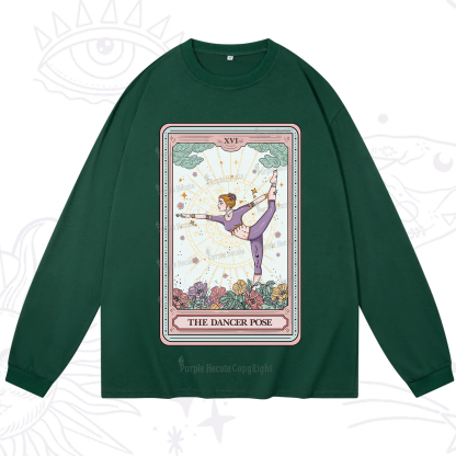 Purplehecate The Dancer Pose Tarot Card Long Sleeve T-Shirt