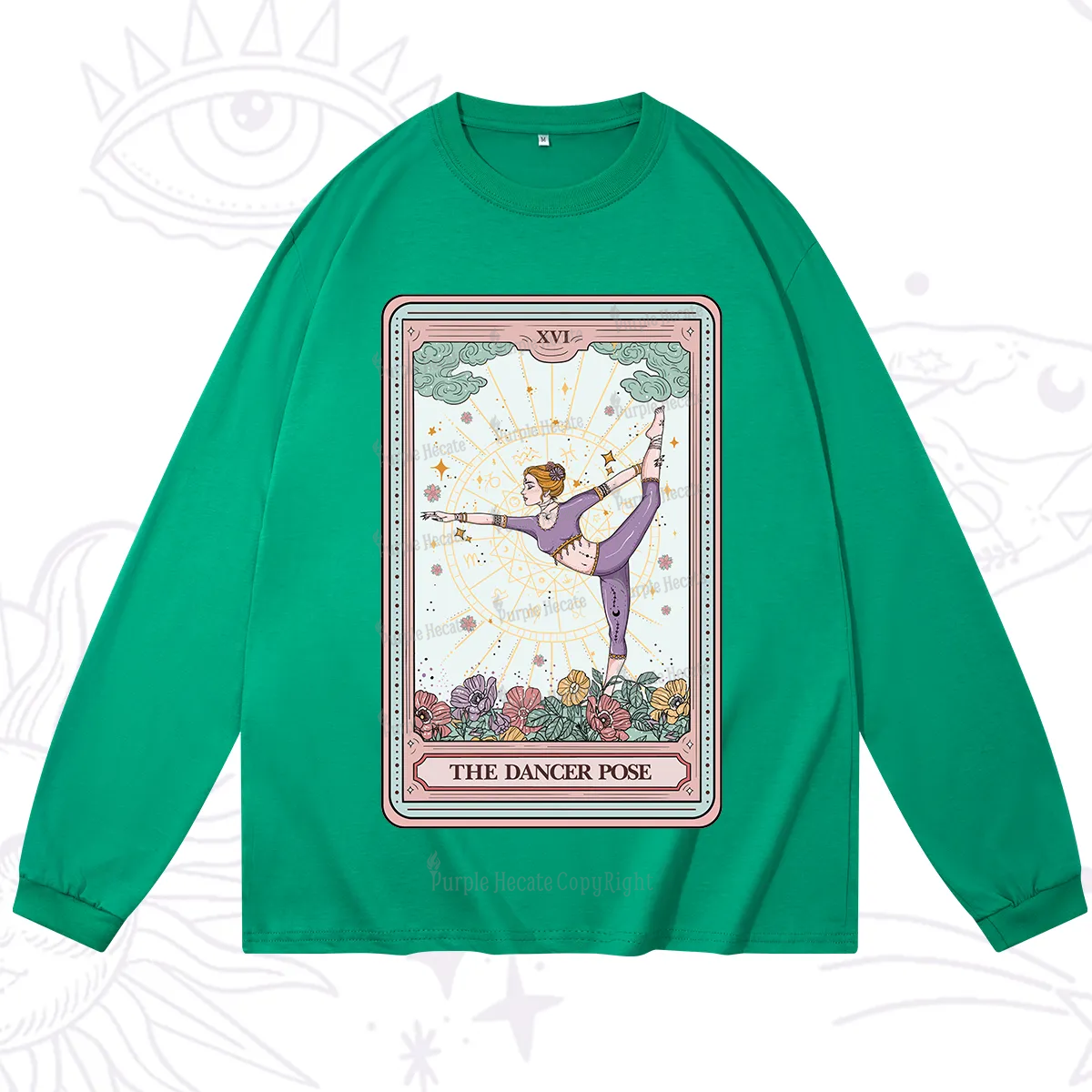 Purplehecate The Dancer Pose Tarot Card Long Sleeve T-Shirt