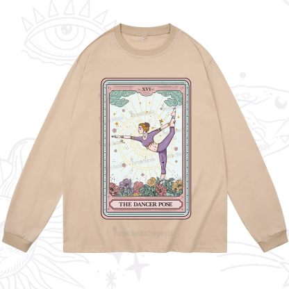 Purplehecate The Dancer Pose Tarot Card Long Sleeve T-Shirt