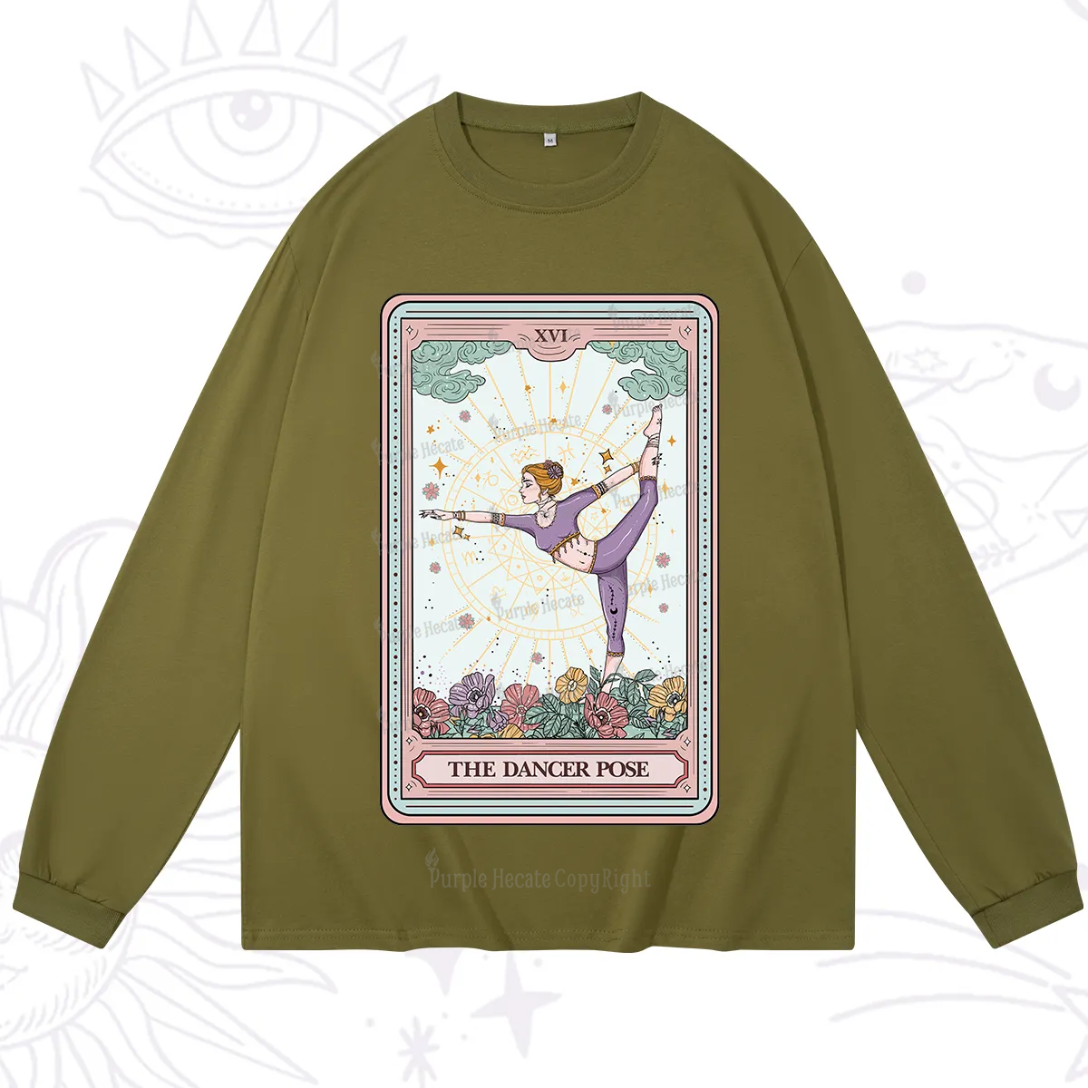 Purplehecate The Dancer Pose Tarot Card Long Sleeve T-Shirt