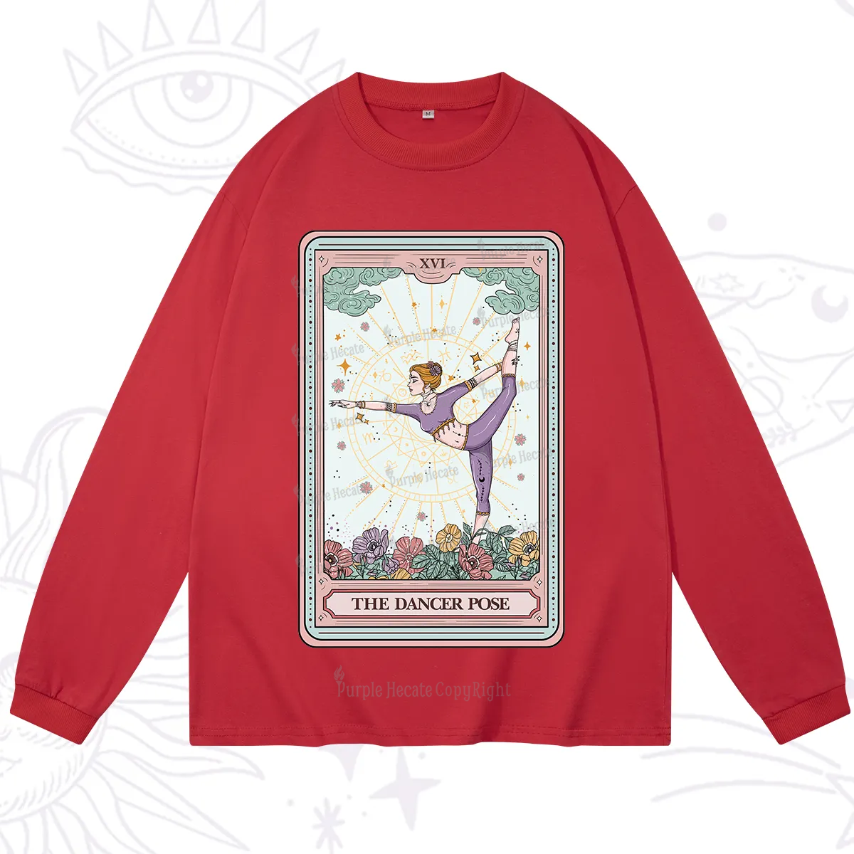 Purplehecate The Dancer Pose Tarot Card Long Sleeve T-Shirt