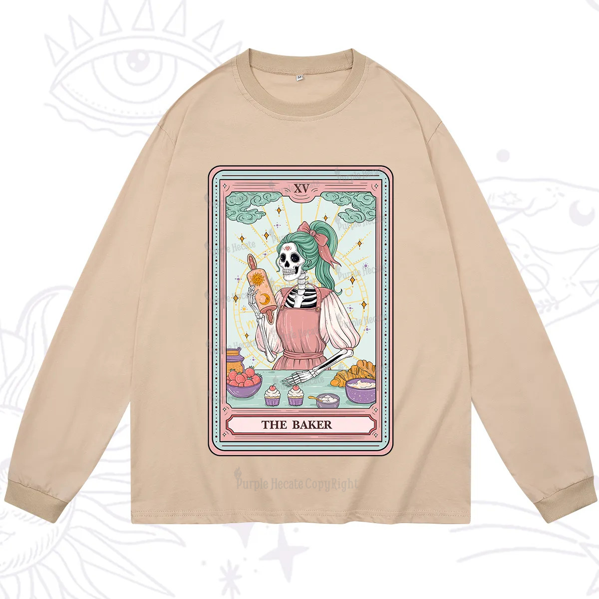 Purplehecate The Bakery Tarot Card Long Sleeve T-Shirt