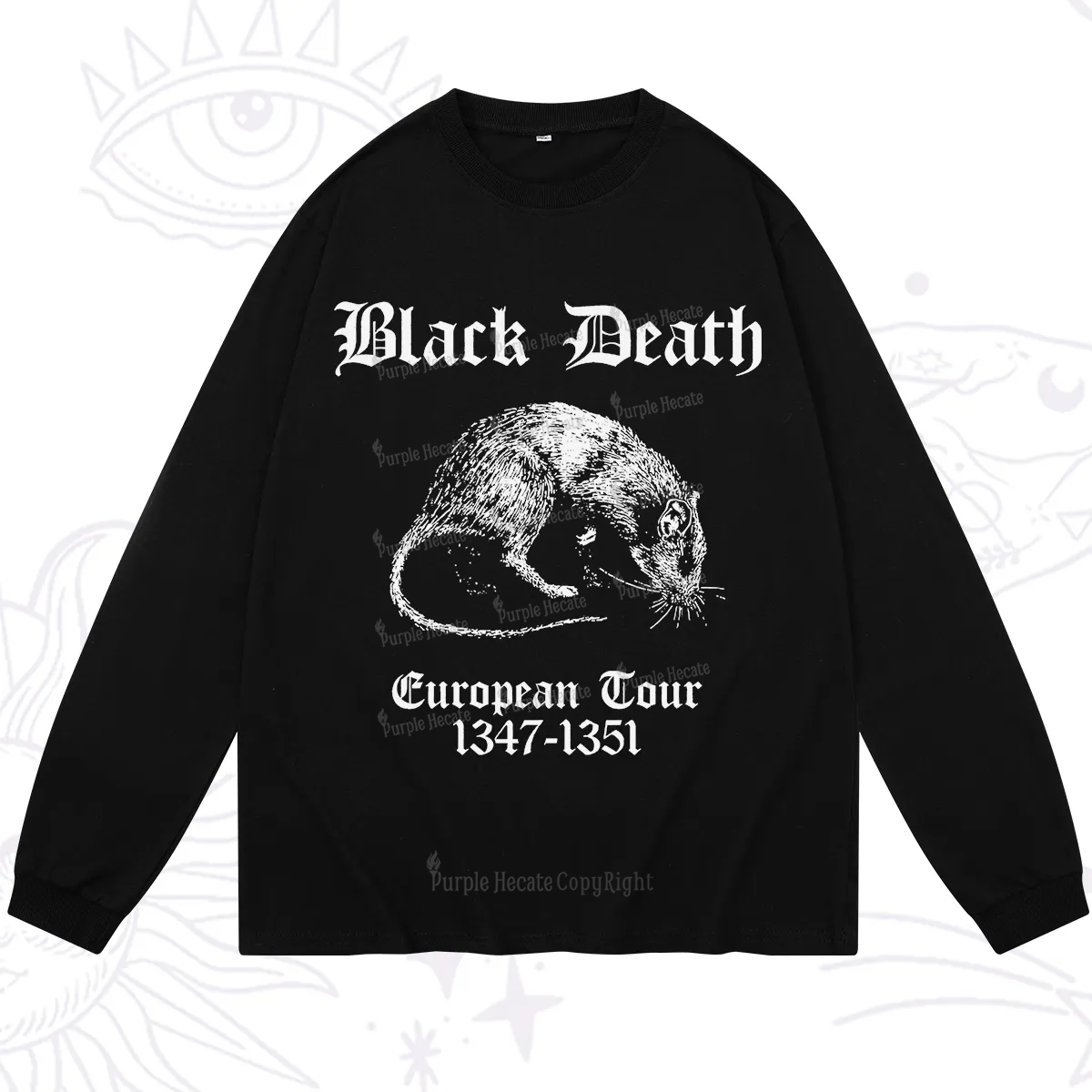 Purplehecate Black Death European Tour Long Sleeve T-Shirt